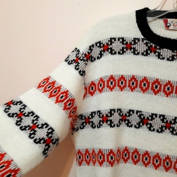 Sportswear By Revere Vareloft Knit Acrylic Geometric Pattern Sweater uni… - Picture 4 of 8